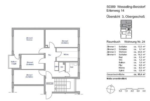Foto - 4 Zimmer Etagenwohnung zum Kaufen in Wesseling