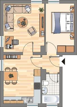 Foto - 2 Zimmer Etagenwohnung zur Miete in Dortmund