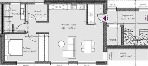 Foto - 2 ZKB Obergeschosswohnung mit Loggia in Barßel zu vermieten