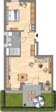 Foto - 2 Zimmer Erdgeschoßwohnung zur Miete in Köln