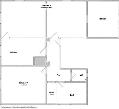 Foto - 2 Zimmer Etagenwohnung mit Balkon – Erstbezug nach Renovierung