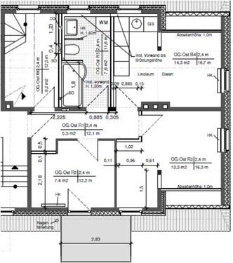 Foto - 3 R-Maisonettwohnung 1.OGDG mit Südbalkon in 3FH