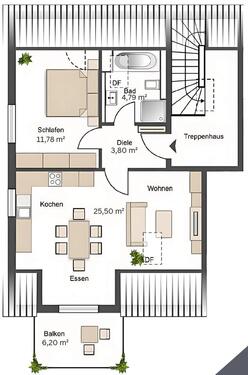 Foto - 2 Zimmer Dachgeschoßwohnung in Ingolstadt