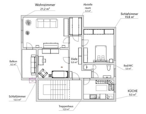 Foto - 3 Zimmer Etagenwohnung zum Kaufen in Hamm
