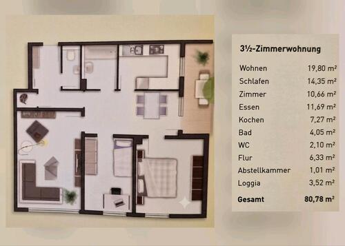 Foto - 3.5 Zimmer Etagenwohnung zum Kaufen in Ludwigshafen am Rhein