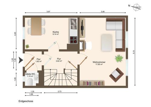 Foto - 3 Zimmer Etagenwohnung zur Miete in Burg