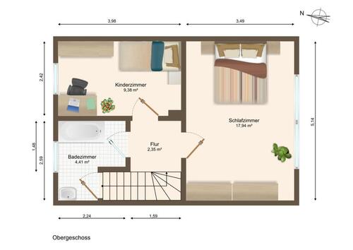 Foto - 3 Zimmer Etagenwohnung in Burg
