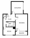 Foto - Renovierte 2-Zimmer-Wohnung in zentraler Lage
