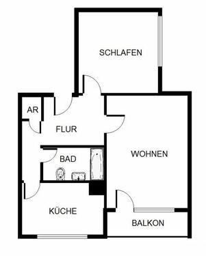 Foto - Renovierte 2-Zimmer-Wohnung in zentraler Lage