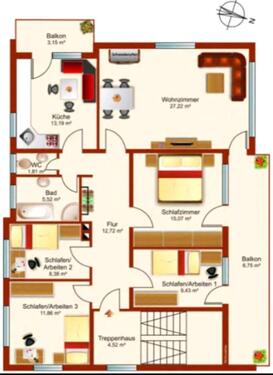 Foto - Große Familienwohnung in Bestlage - Renoviert + Garage + Garten