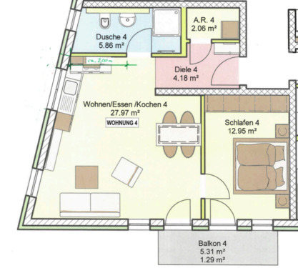 Foto - Moderne 2-Zimmer-Neubauwohnung mit Balkon in Bingerbrück