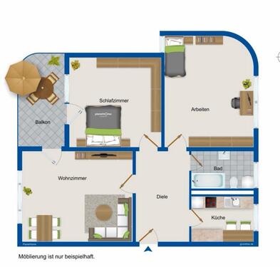 Foto - 3 Zimmer Etagenwohnung zur Miete in Berlin