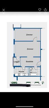 Foto - SAGA WOHNUNG TAUCHEN!!! - 450,00&nbsp;EUR Kaltmiete, ca.&nbsp; 58,00&nbsp;m&sup2;