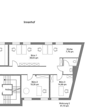 Foto - Praxis, Büro, Wohng.(90qm) im Gesundheitszentrum Thiewall