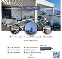 Exklusives Penthouse zur Miete – Luxus, Design & Geschichte über den Dächern von Leipzig ( EBK, Stellplatz, Klima, große Dachterrasse...)