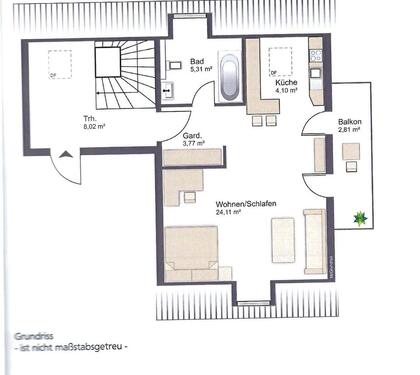 Foto - 1 Zimmer Dachgeschoßwohnung zum Kaufen in Regensburg