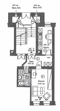 Foto - 1 Zimmer Etagenwohnung zur Miete in Leipzig