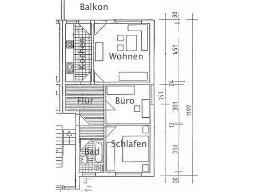 Foto - Ruhige 3-Zimmer-Wohnung - 500,00&nbsp;EUR Kaltmiete, ca.&nbsp; 67,00&nbsp;m&sup2;