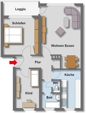 Foto - 3 Zimmer Erdgeschoßwohnung zur Miete in Iserlohn