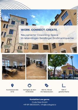 Foto - Sanierter Coworking-Space im Sendlinger Großmarktquartier – flexibel & möbliert