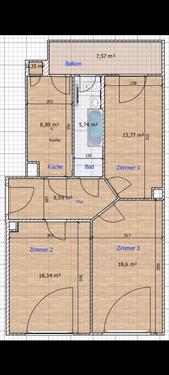 Foto - 3-Zimmerwohnung in Gohlis mit Balkon