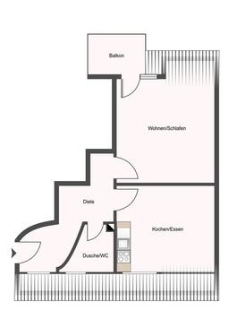 Foto - 1 Zimmer Dachgeschoßwohnung in Braunschweig