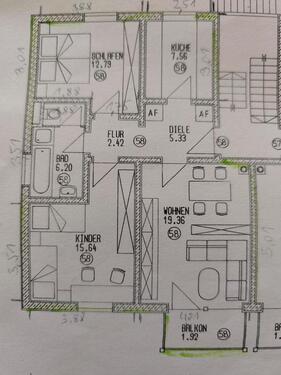 Foto - 3 Zimmer Wohnung in Tacherting - 800,00&nbsp;EUR Kaltmiete, ca.&nbsp; 75,00&nbsp;m&sup2;