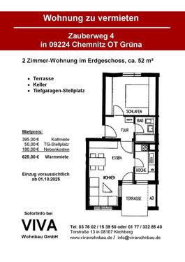 Foto - schöne 2 Raum-Wohnung im Erdgeschoss OT Grüna