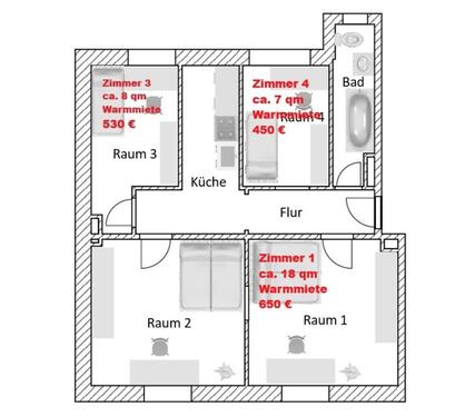Foto - 4 Zimmer andere zur Miete in Frankfurt am Main