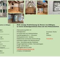 Kleine Wohnung im Herzen von Dillingen - Wittislingen