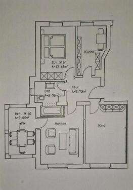 Foto - Ruhig gelegene 3-Raumwohnung - 660,00&nbsp;EUR Kaltmiete, ca.&nbsp; 75,00&nbsp;m&sup2;