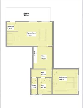 Foto - Großzügige 2-Zimmer-Wohnung mit Terrasse zu vermieten