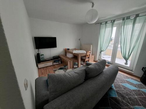 Foto - Schöne Balkonwohnung mit Einbauküche und Ausblick .