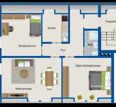 Foto - Wohnung, Mietwohnung - 550,00 EUR Kaltmiete, ca.  90,00 m²