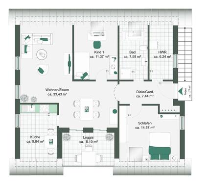 Foto - 3 Zimmer Etagenwohnung in Herford