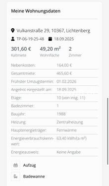 Foto - Wohnungsswap - 2 Zimmer, 49 m² - Vulkanstraße, Lichtenberg, Berlin