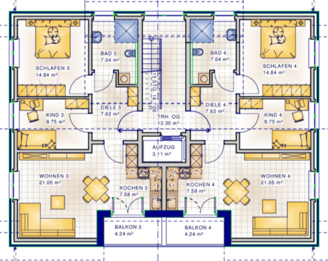 Foto - Wohnung 1.OG mit Balkon Greven Bj. 2024