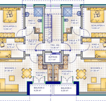 Wohnung 1.OG mit Balkon Greven Bj. 2024