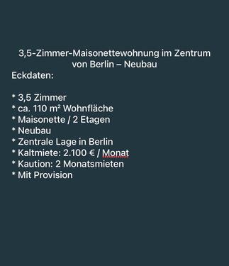 Foto - 3,5-Zimmer-Maisonettewohnung im Zentrum von Berlin – Neubau