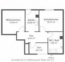Wohnung Mietwohnung - 580,00&nbsp;EUR Kaltmiete, ca.&nbsp; 63,00&nbsp;m&sup2; in Attendorn (PLZ: 57439)