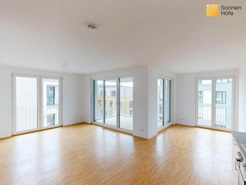 Foto - Kompakte 4-Zimmer-Wohnung mit moderner Einbauküche, separatem Gäste-WC und Loggia