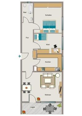 Foto - 3.5 Zimmer Etagenwohnung zur Miete in Moers