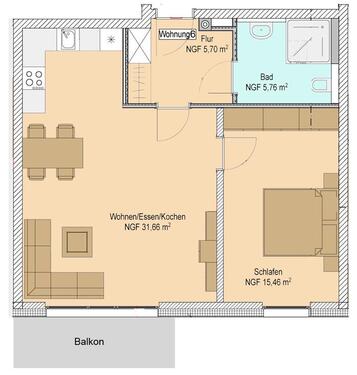 Foto - 2 Zimmer Etagenwohnung zur Miete in Bielefeld