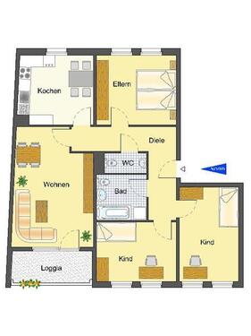 Foto - 4 Zimmer Etagenwohnung zur Miete in Eisenach