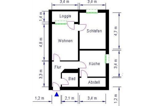 Foto - 2 Zimmer Etagenwohnung zur Miete in Magdeburg