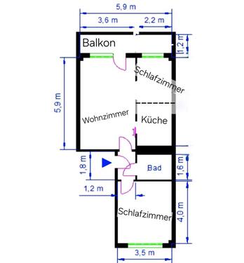 Foto - 3 Zimmer Etagenwohnung zur Miete in Magdeburg