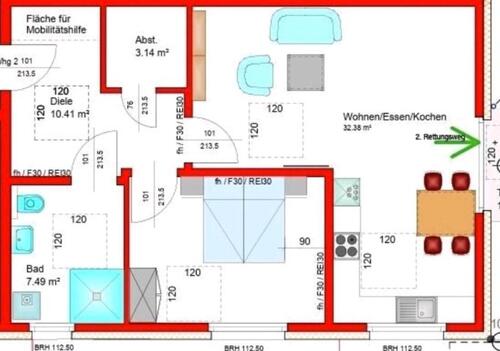 Foto - Moderne 2-Zimmer-Wohnung zu vermieten