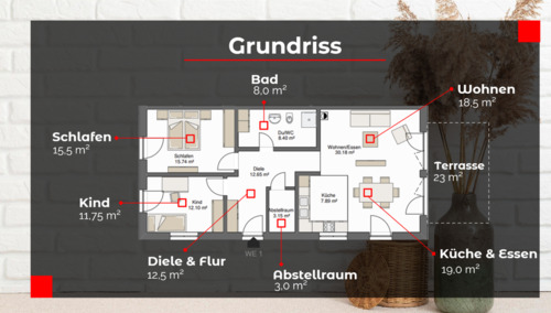 Foto - 3 Zimmer Erdgeschoßwohnung in Zellingen