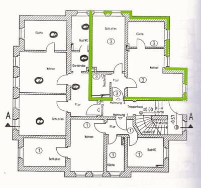 Foto - Hochwertig sanierte 2-R-Wohnung (55 m²) möbliert, EBK, Internet