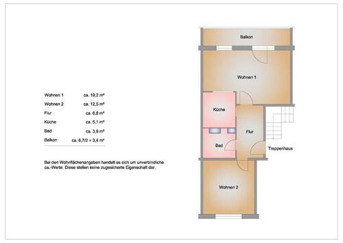 Foto - 2 Zimmer Etagenwohnung zur Miete in Frankfurt (Oder)